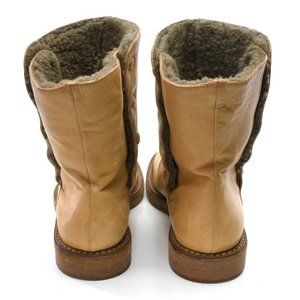 fur lined flat ankle boots